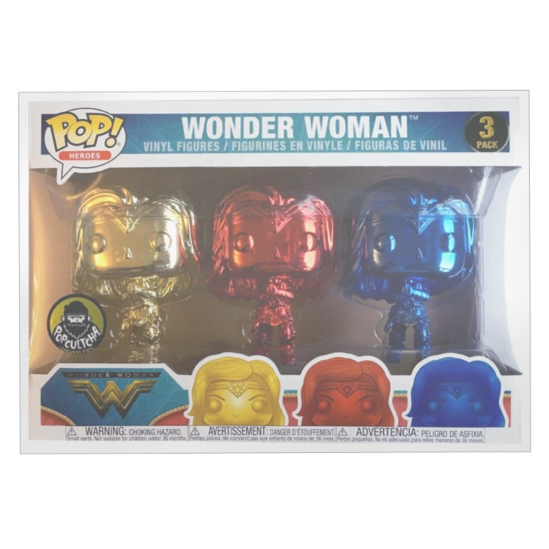 Funko Pop 2 Single Pop Wonderwoman EVORETRO PET Protector 0.35MM