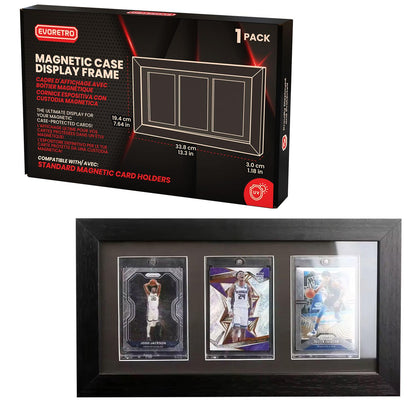 EVORETRO Wooden Display Frame for Cards, Magnetic holder