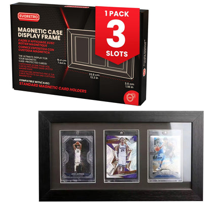 EVORETRO Wooden Display Frame for Cards, Magnetic holder