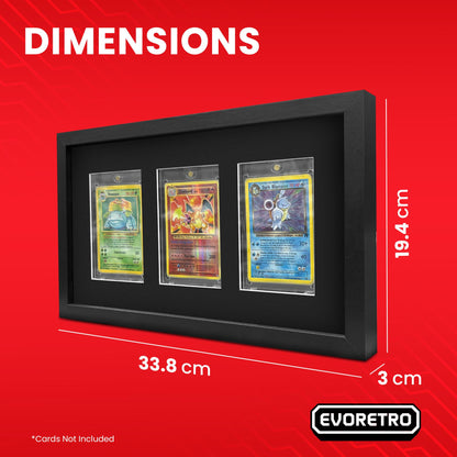 EVORETRO Wooden Display Frame for Cards, Magnetic holder