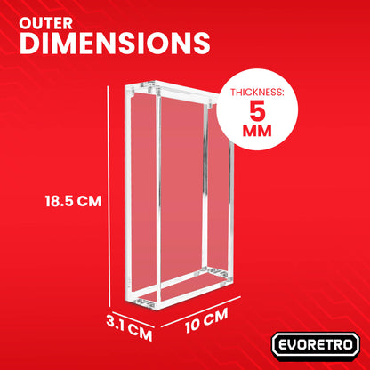 1x EVORETRO Acrylic Display Case for Lorcana Starter Deck Protective Box