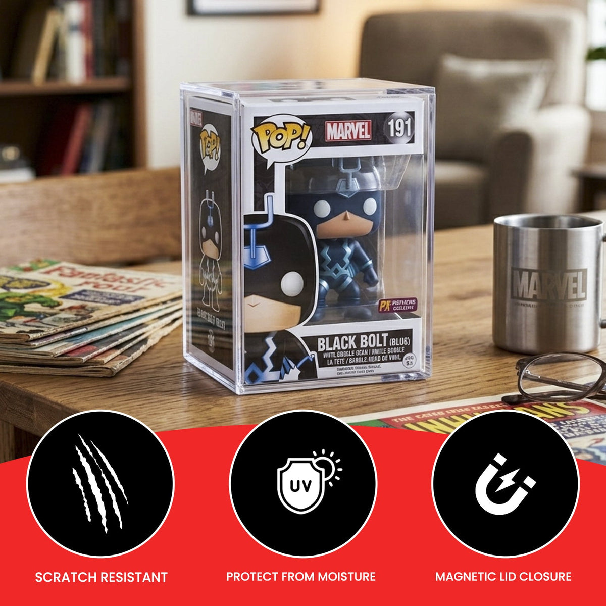Présentoir en acrylique EVORETRO pour Funko Pop standard 4" (lot de 1)