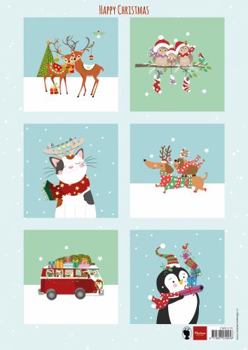 Feuille de découpe Joyeux Noël A4
