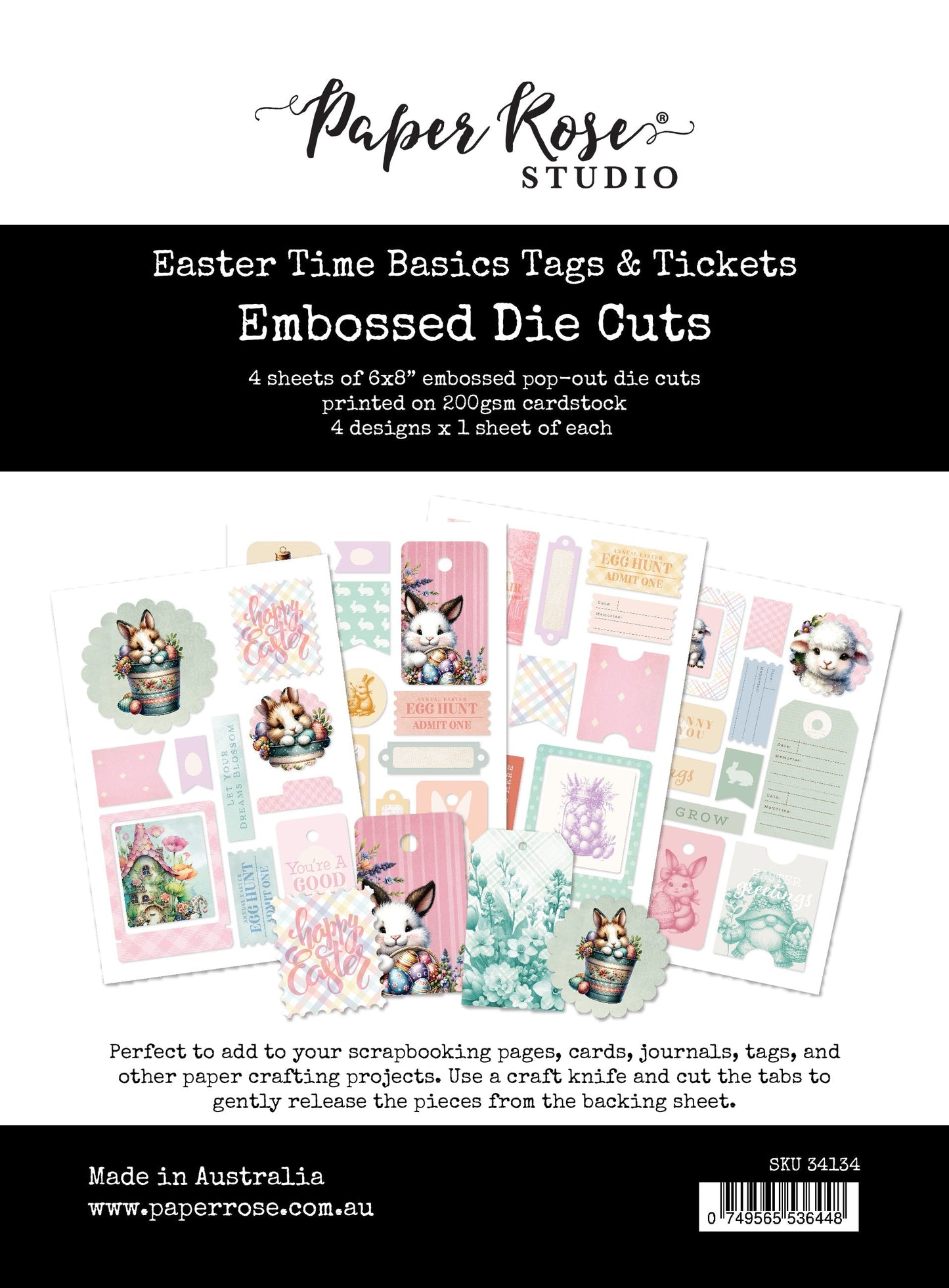 Easter Time Basics Tags & Tickets Embossed Die Cuts 34134