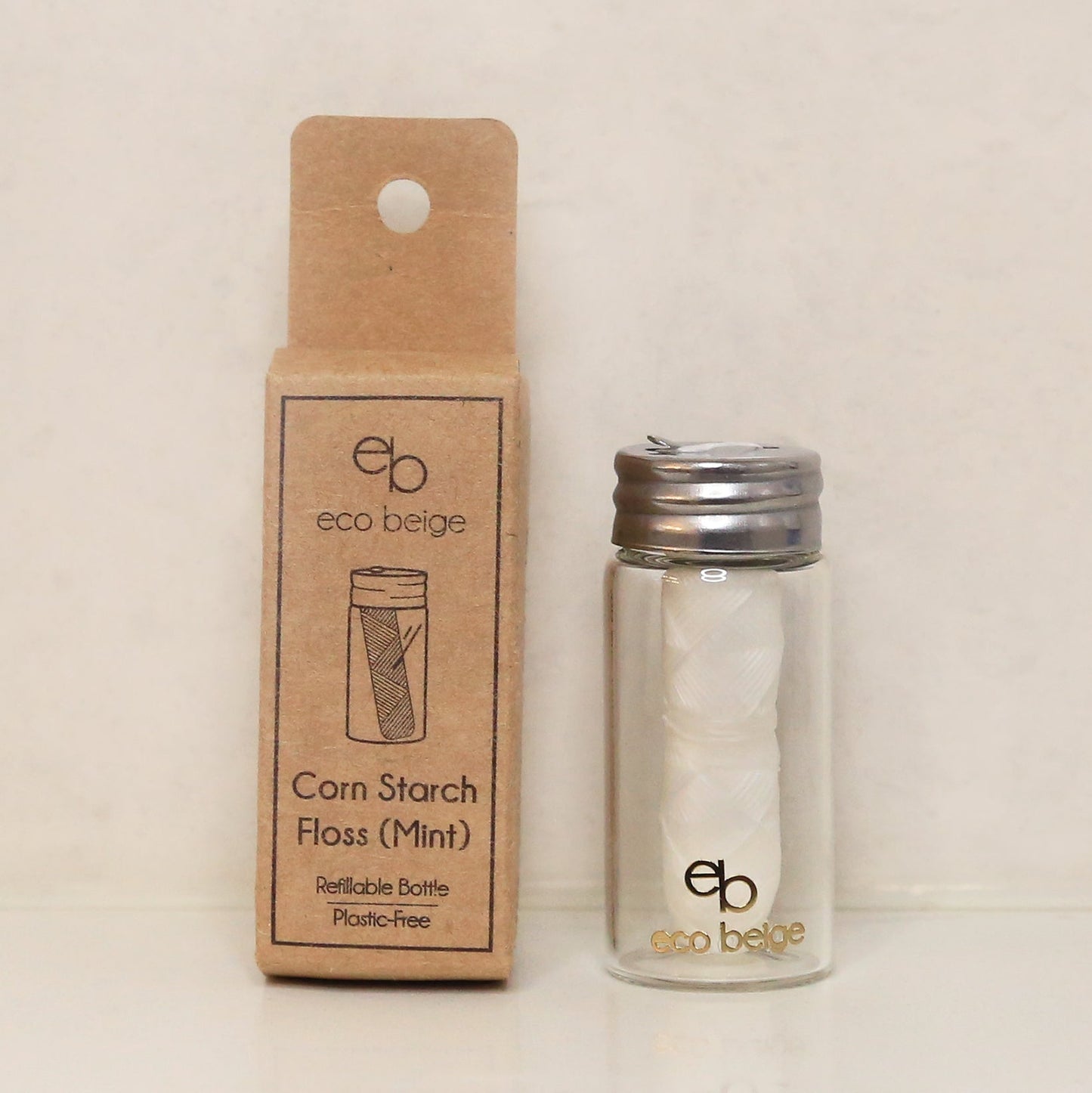 Fil dentaire en amidon de maïs (menthe)