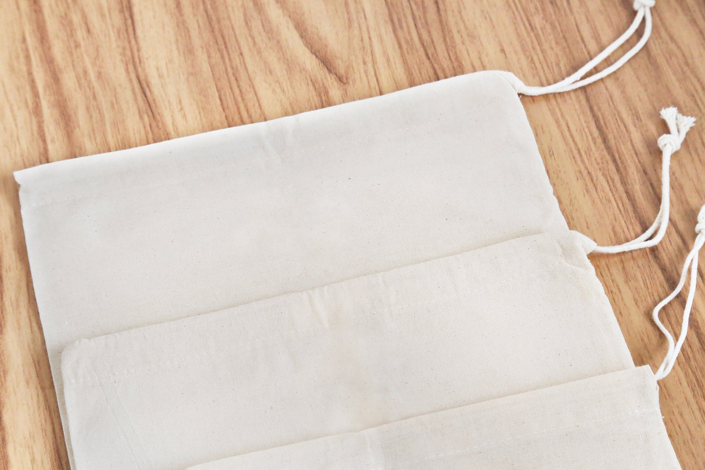 Sacs en vrac en coton (lot de 3)
