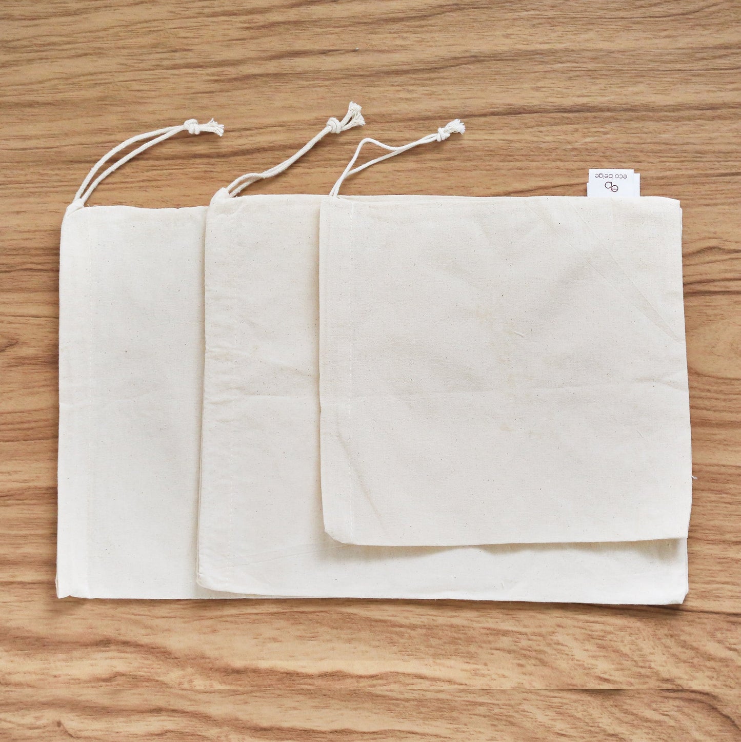 Sacs en vrac en coton (lot de 3)