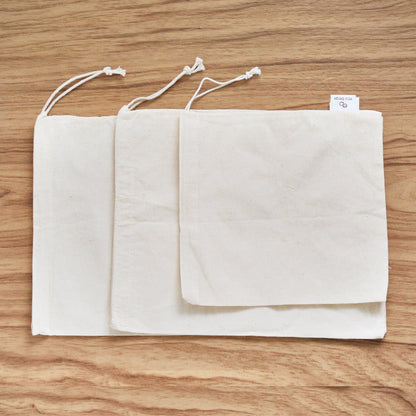 Sacs en vrac en coton (lot de 3)