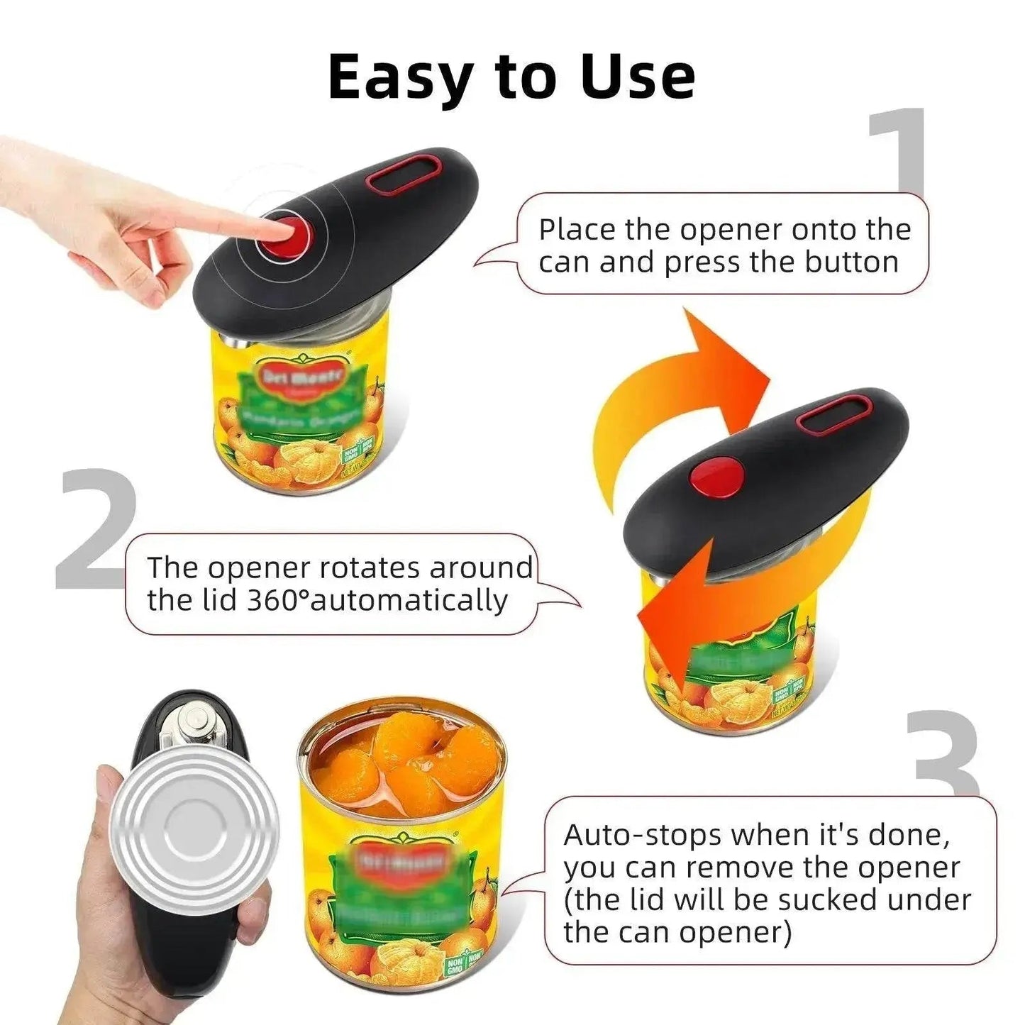 Electric Automatic Can & Bottle Safe Opener