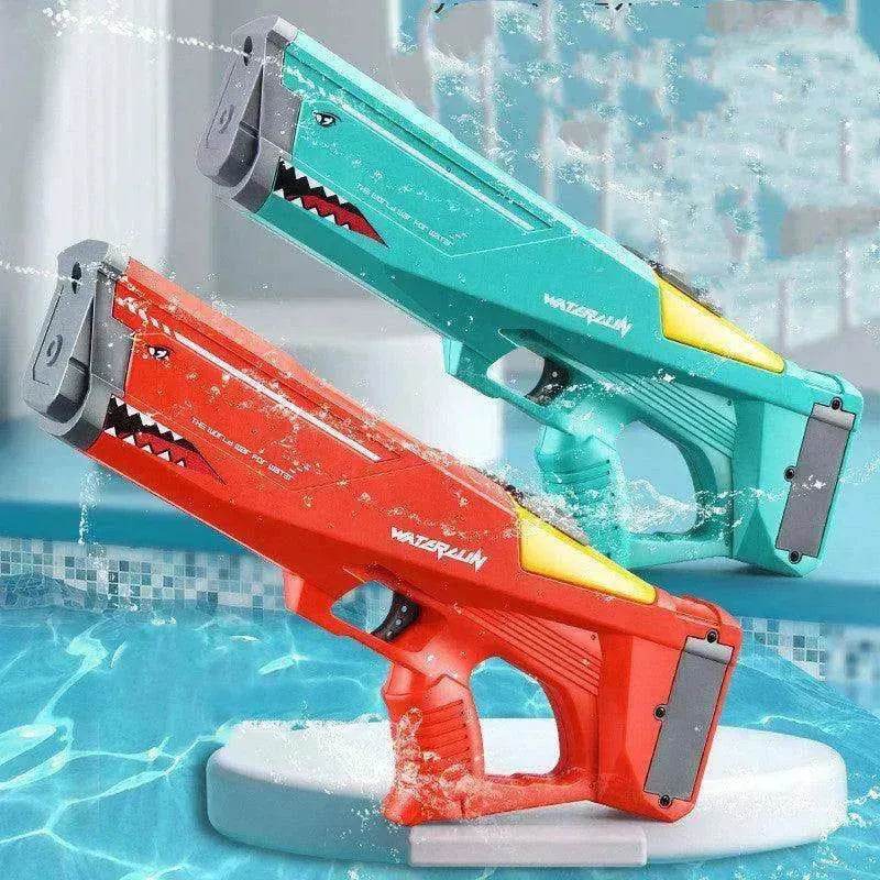 Electric Water Gun Shark Toy: High Pressure Outdoor Beach Fun!