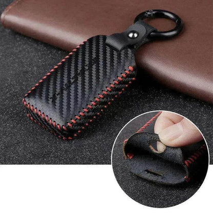 Elegant leather smart car keys chain