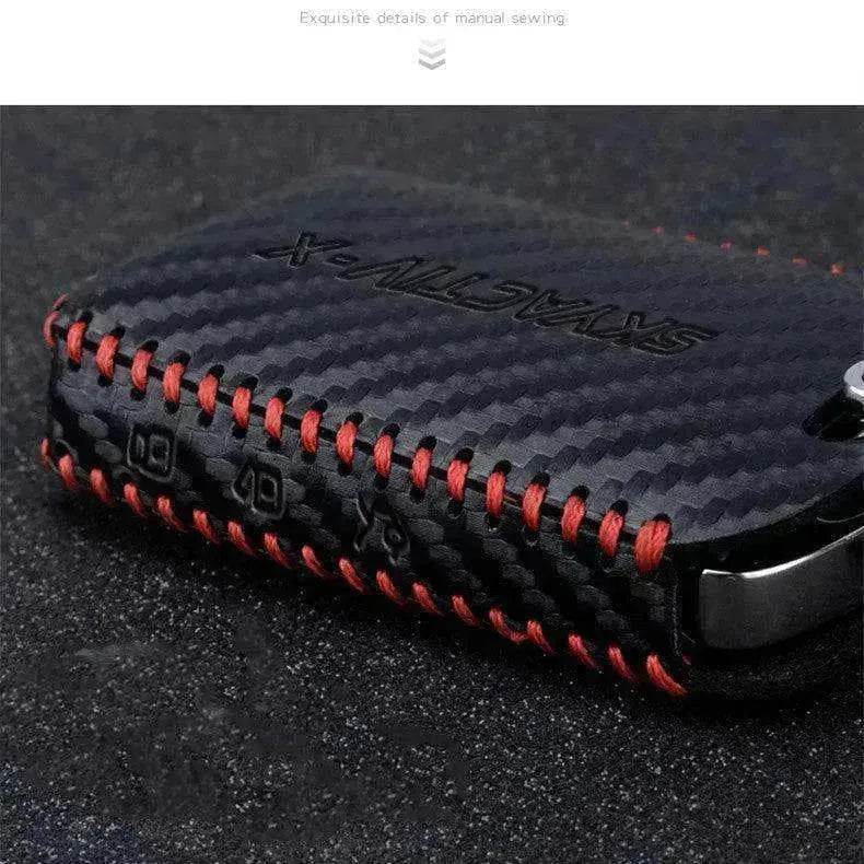 Elegant leather smart car keys chain