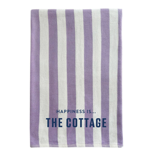 Everywhere Towel: Cottage, Stripe Lilac