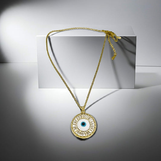 Evil Eye Necklace : 18k Gold Plated | Dainty Necklace