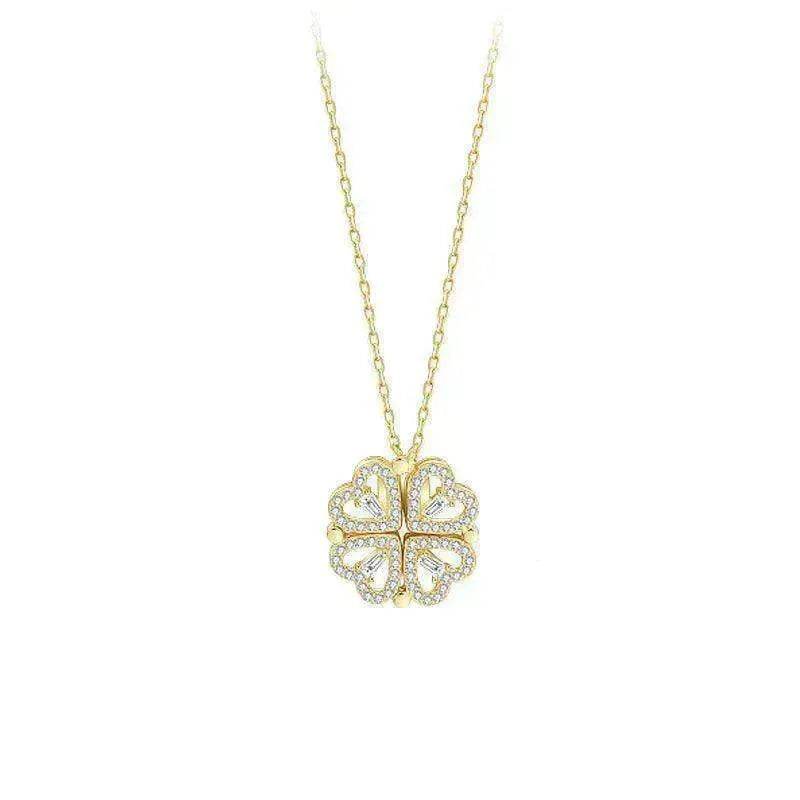 Explosive Style Detachable Deformed Four leaf Clover Women Necklace