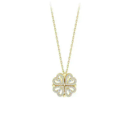 Explosive Style Detachable Deformed Four leaf Clover Women Necklace