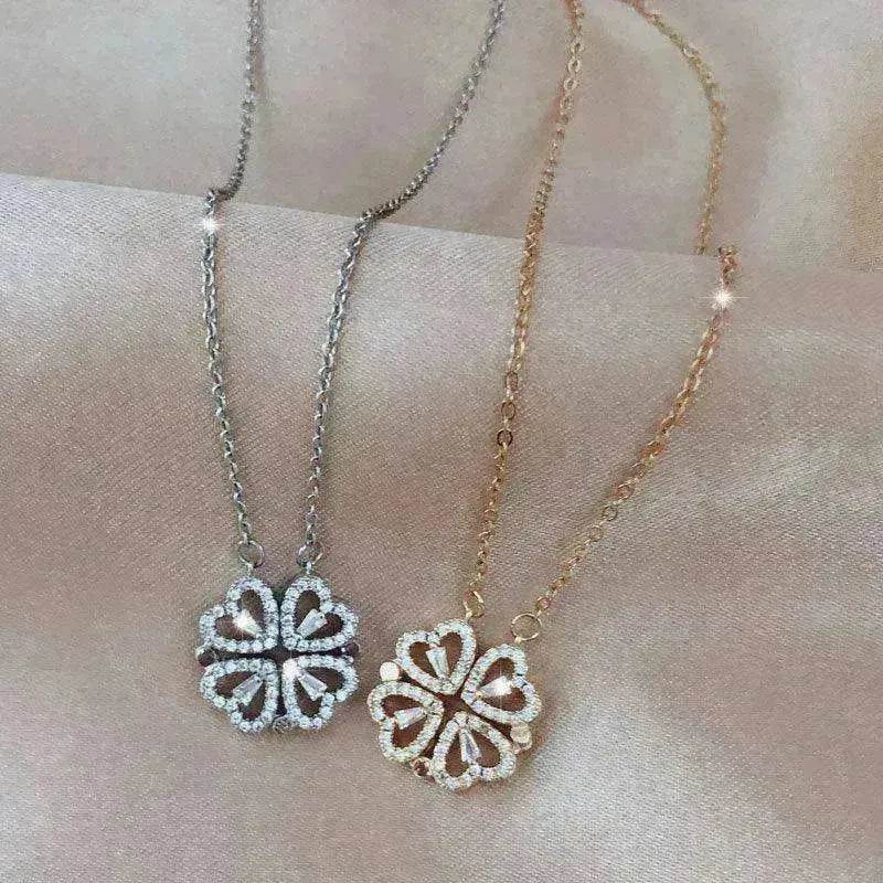 Explosive Style Detachable Deformed Four leaf Clover Women Necklace