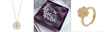 Explosive Style Detachable Deformed Four leaf Clover Women Necklace