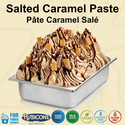 Salted Caramel Paste - Gelato Pastes - 3 KG Bucket - Rubicone Canada - Ships Free Within Canada on Orders Above CAD $199
