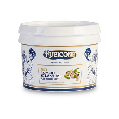 Pistachio Pure Siciliy (Natural Colour) Paste - Gelato Pastes - 3 KG Bucket - Rubicone Canada - Ships Free Within Canada on Orders Above CAD $199