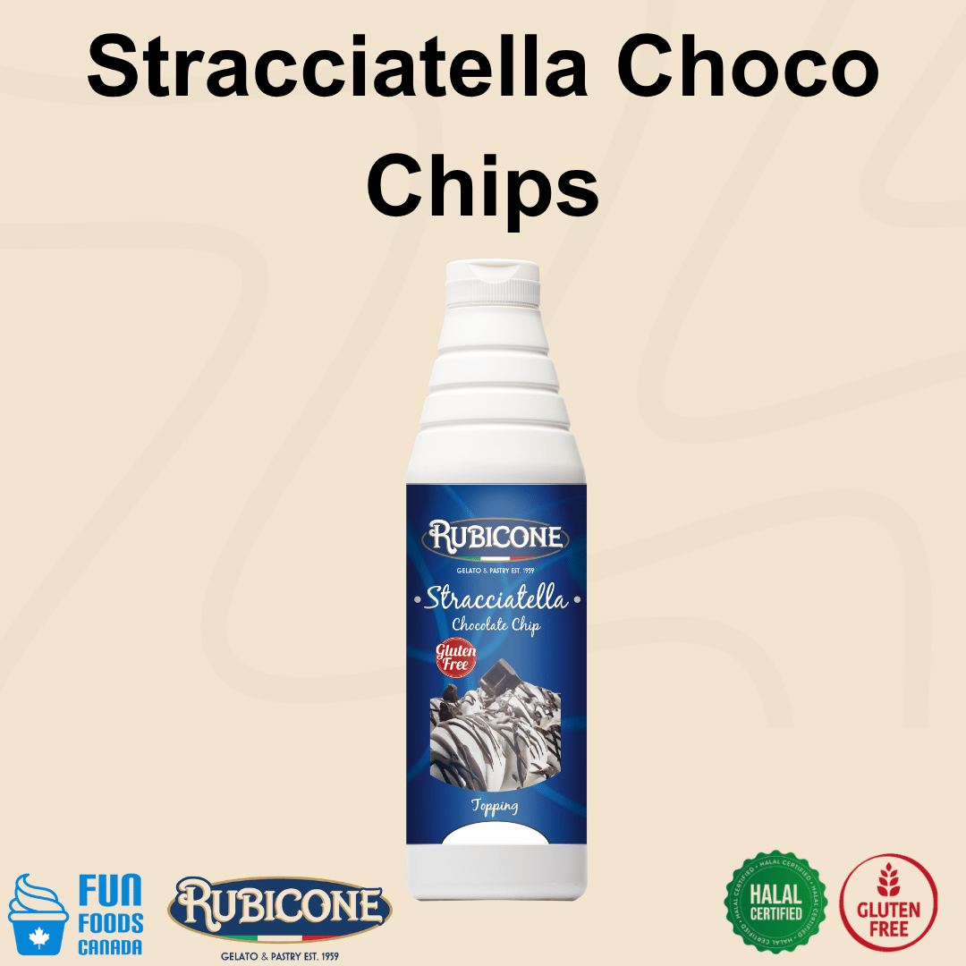 Garniture Stracciatella aux pépites de chocolat - Bouteille souple de 1 KG - Rubicone Canada - Expédition gratuite au Canada pour les commandes de plus de 199 CAD