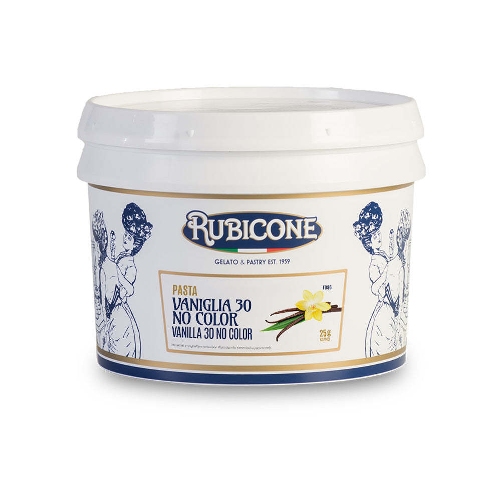 Vanilla 30 (No Color) Paste - Gelato Pastes - 3 KG Bucket - Rubicone Canada - Ships Free Within Canada on Orders Above CAD $199