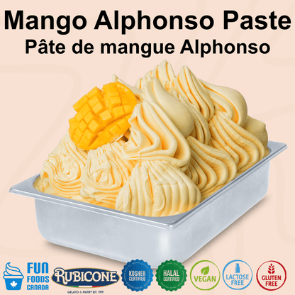 Mango Alphonso Paste - Fruit Gelato Pastes - 3 KG Bucket - Rubicone Canada - Ships Free Within Canada on Orders Above CAD $199