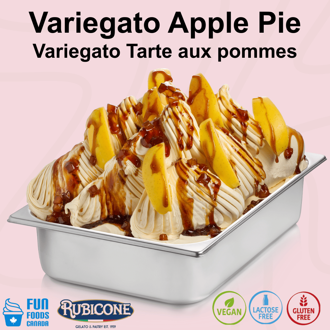 Apple Pie Sundae Dessert Topping - 3 KG Bucket - Apple Pie Variegate - Rubicone Canada - Ships Free Within Canada on Orders Above CAD $199