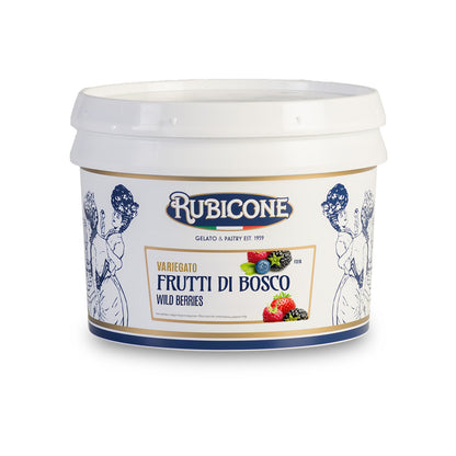 Wild Berry Sundae Dessert Topping - 3 KG Bucket - Wild Berries Variegate - Rubicone Canada - Ships Free Within Canada on Orders Above CAD $199