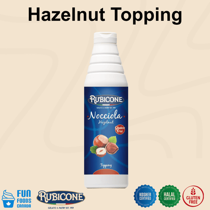Garniture aux noisettes - Bouteille souple de 1 kg - Rubicone Canada - Livraison gratuite partout au Canada pour les commandes de plus de 199 CAD