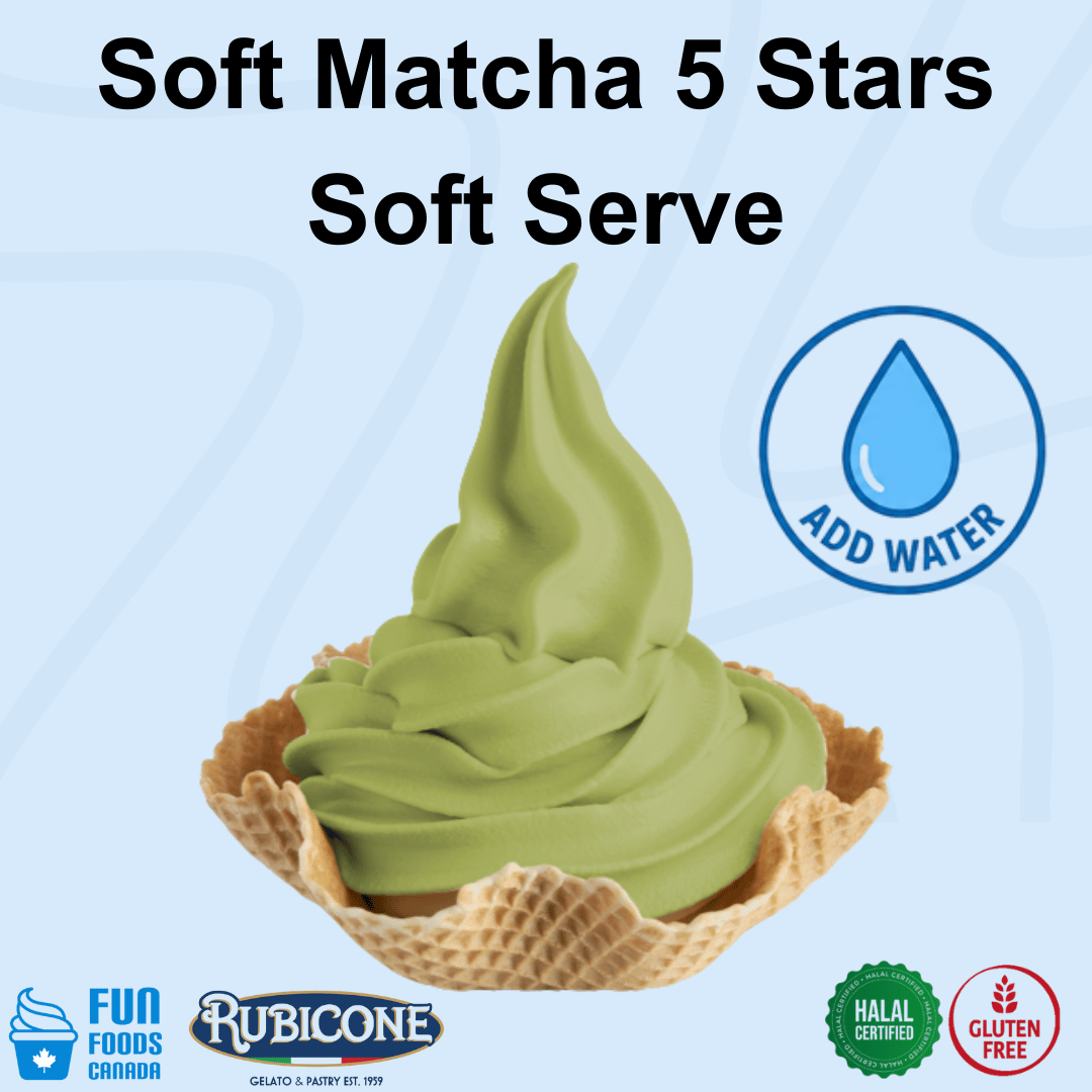 Préparation pour crème glacée molle au Matcha 5 étoiles - Caisse de 8 sacs de 1,5 kg - Rubicone Canada - Livraison gratuite partout au Canada pour les commandes de plus de 199 CAD