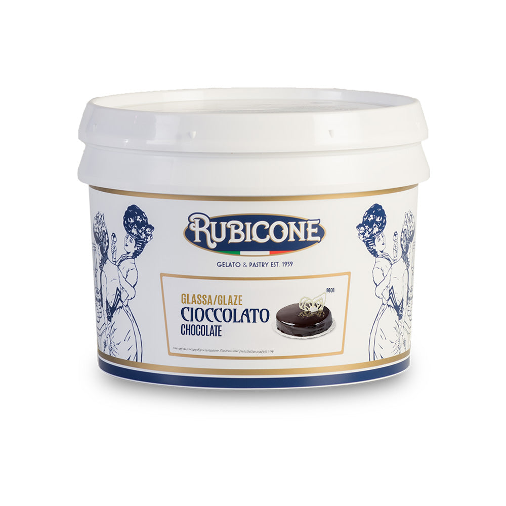 Chocolate Mirror Glaze - Chocolate Mirror Glaze - 3 KG Bucket - Bakery and Pastry - Rubicone Canada - Ships Free Within Canada on Orders Above CAD $199
