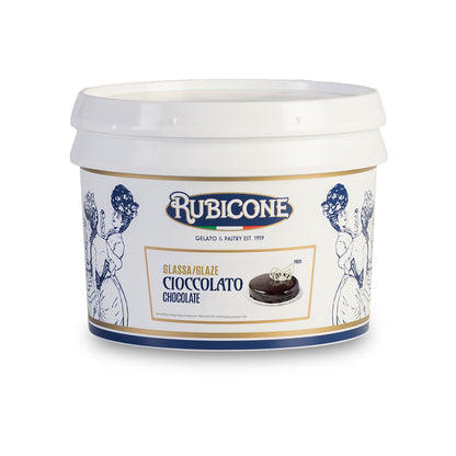 Chocolate Mirror Glaze - Chocolate Mirror Glaze - 3 KG Bucket - Bakery and Pastry - Rubicone Canada - Ships Free Within Canada on Orders Above CAD $199