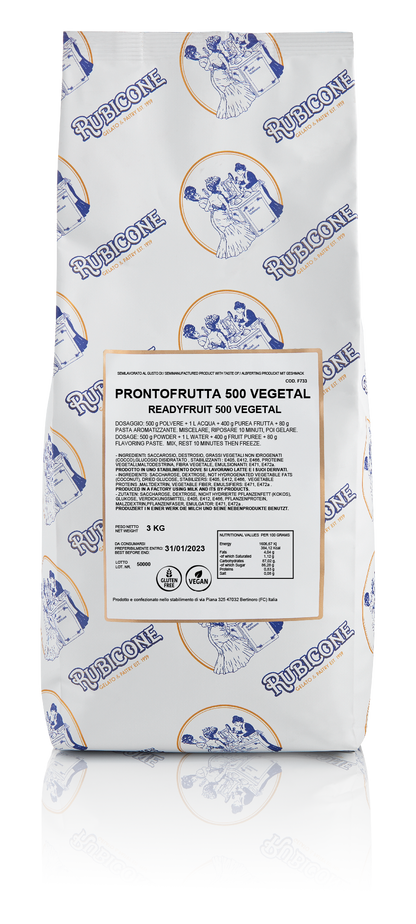 Ready Fruit 500 Végétal - Base de Gelato aux Fruits - Caisse de 4 sacs de 3 KG - Rubicone Canada - Livraison Gratuite au Canada pour les Commandes de Plus de 199 CAD