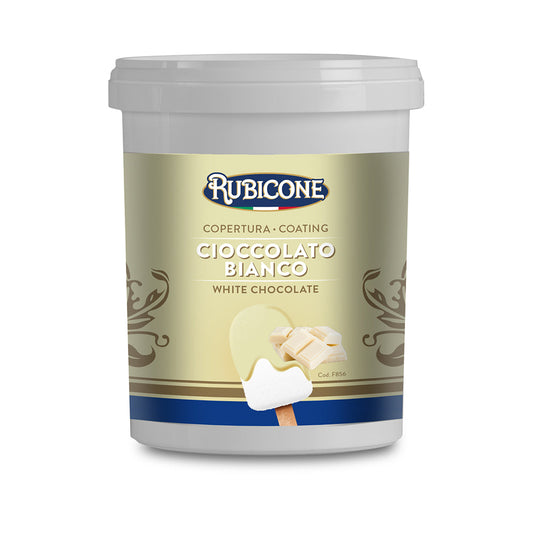 White Chocolate Cone Dip Coating - 1.5 KG Bucket - Rubicone Canada - Ships Free Within Canada on Orders Above CAD $199