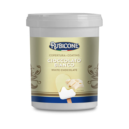 White Chocolate Cone Dip Coating - 1.5 KG Bucket - Rubicone Canada - Ships Free Within Canada on Orders Above CAD $199