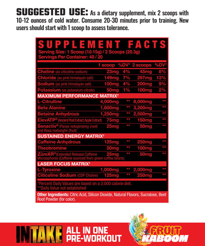 Axe & Sledge Intake Pre-Workout