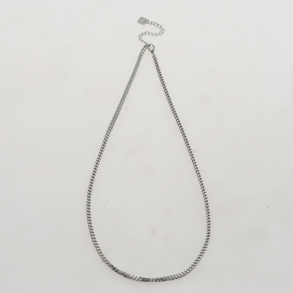 FARAH 28" : Collier chaîne maillons cubains en argent