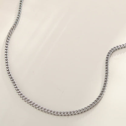 FARAH 28" : Collier chaîne maillons cubains en argent