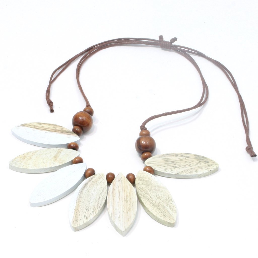 Wooden Petal Necklace