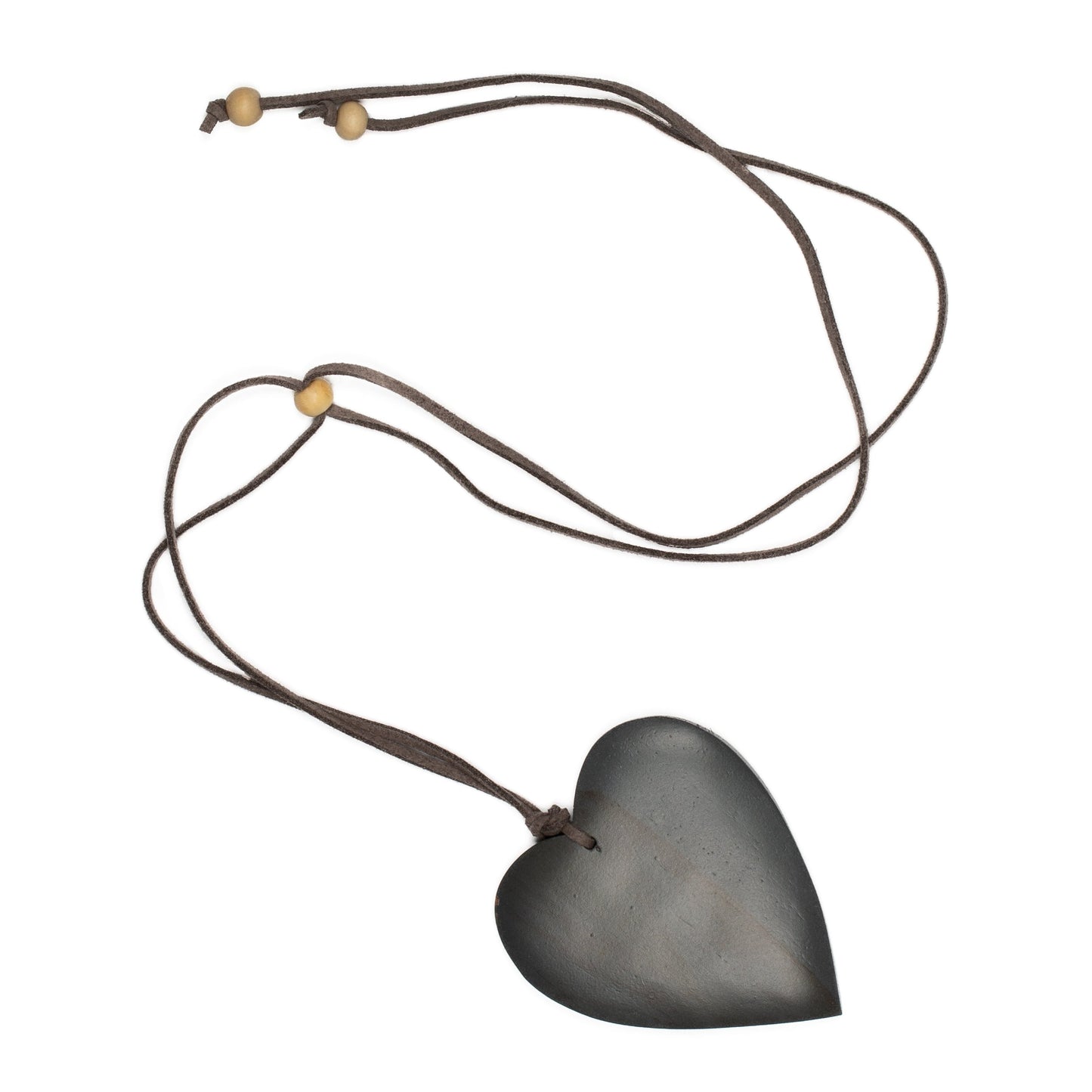 Tinted Wood Heart Necklace