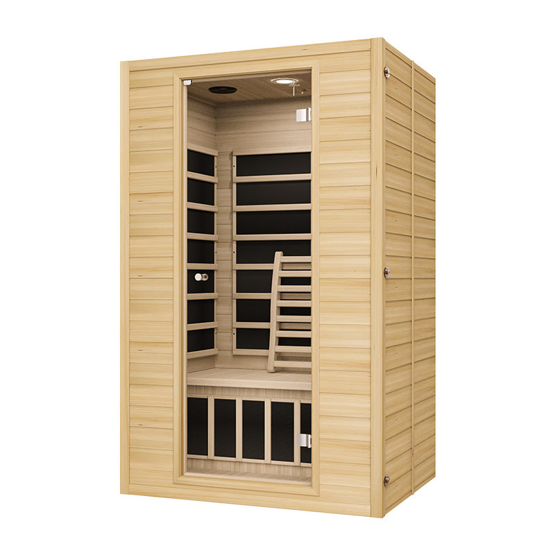 Blisspod | Vienne | Sauna infrarouge lointain en bois de pruche du Canada, très faible champ électromagnétique, 4 chauffages – 2 personnes