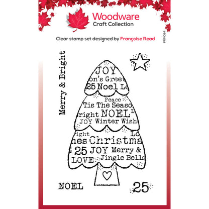 Woodware Clear Singles Lot de 3 tampons « Tree Wishes », 7,6 x 10,2 cm