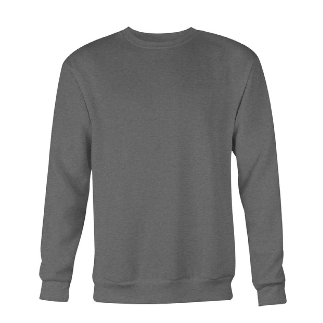 Men's Plain Crew Sweatshirt, Charcoal