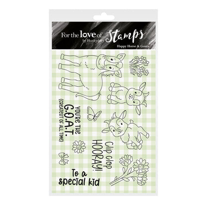 For the Love of Stamps - Happy Horse & Goats