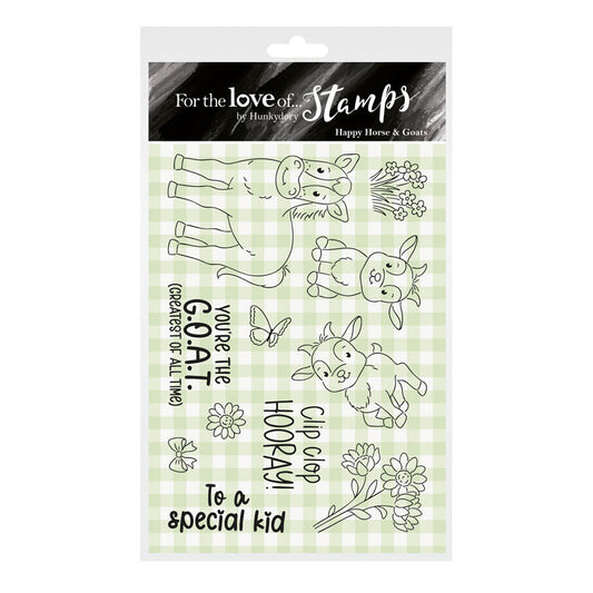 For the Love of Stamps - Happy Horse & Goats