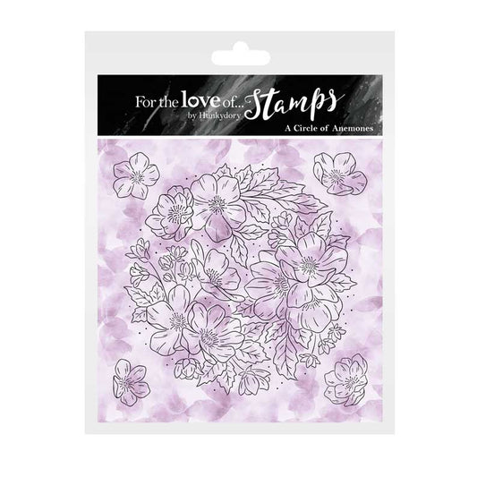 For the Love of Stamps - A Circle of Anemones