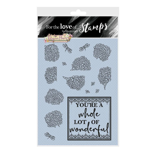 Pour l'amour des timbres - Fleurs en filigrane - Hortensia