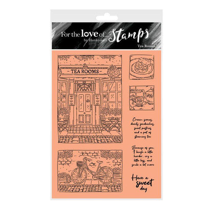 For the Love of Stamps - Tea Rooms A6 Stamp Set