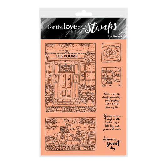 For the Love of Stamps - Tea Rooms A6 Stamp Set